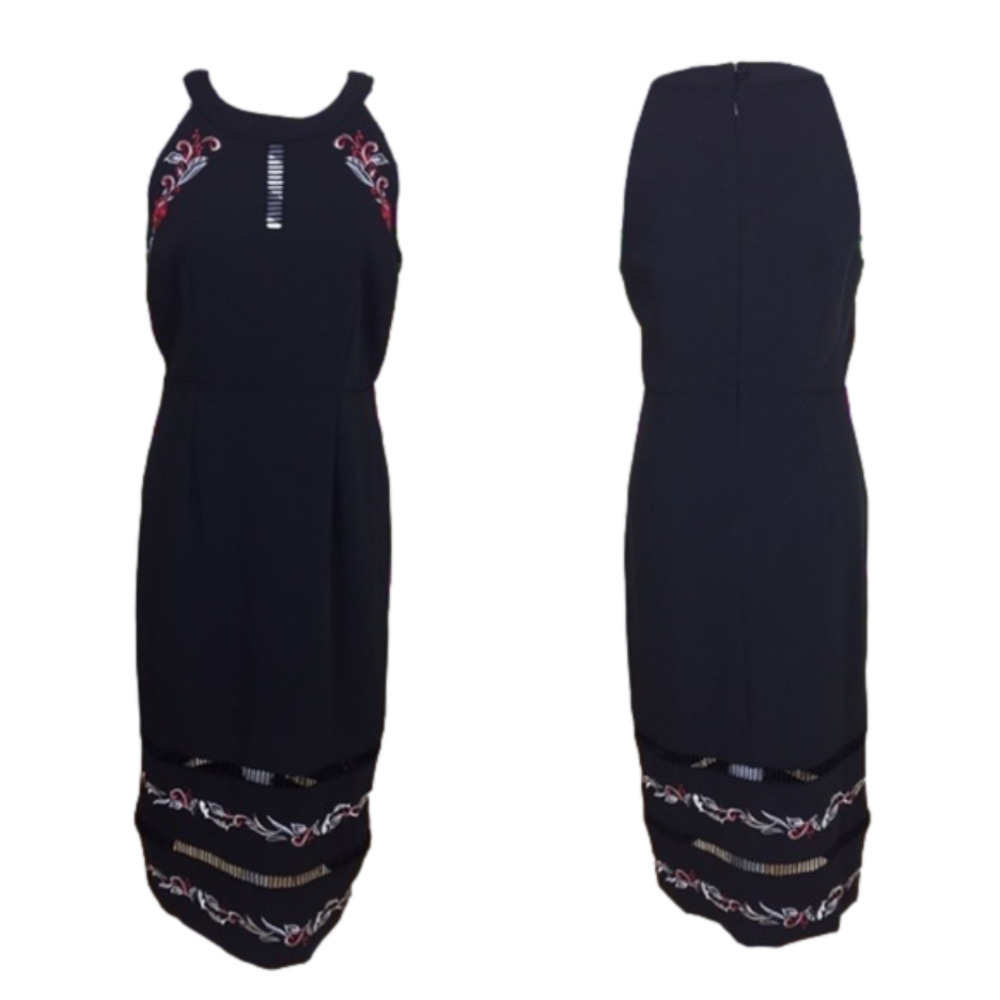 NANETTE LEPORE Black Floral Dress Size 4